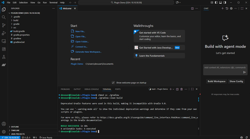 Compile using gradlew on Linux