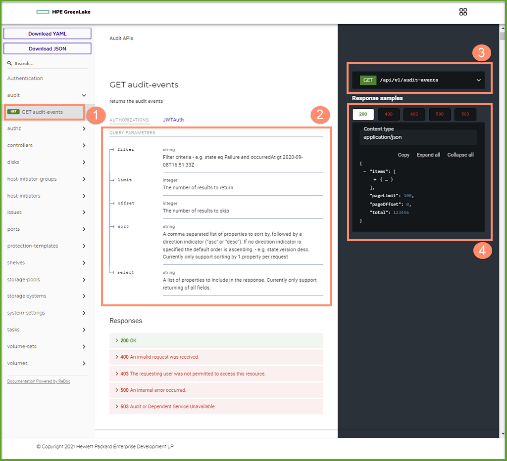 HPE GreenLake API documentation