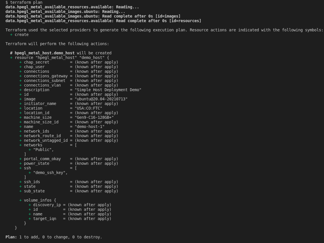 terraform plan