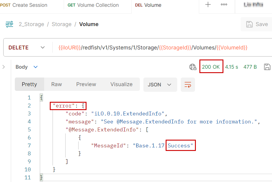 Figure 2: The error contains a success message !