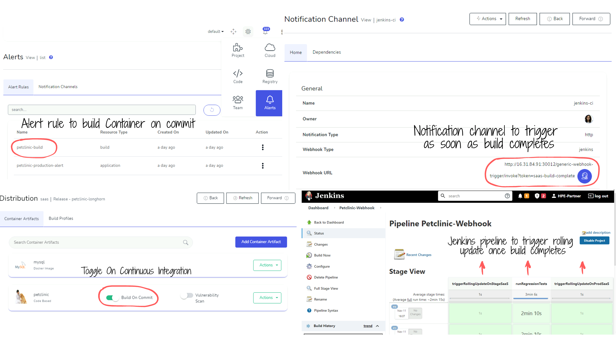 gopaddle enables Continuous Integration