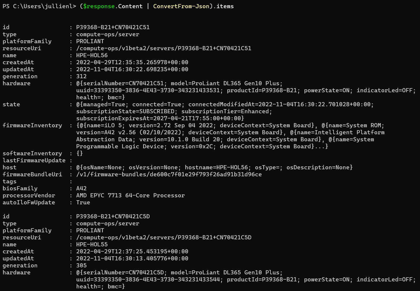 Explore the HPE GreenLake for Compute Ops Management REST API using ...