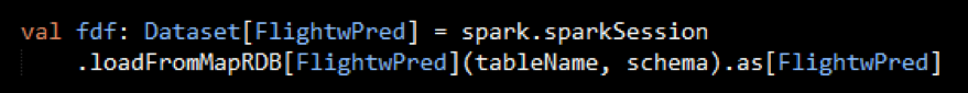 load data from a MapR Database JSON